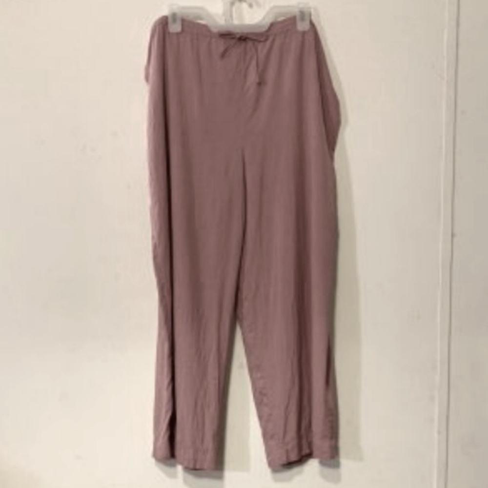JM STUDIO sz Med Mauve Silk Lounge Pants